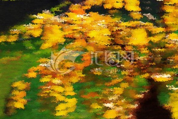 黄金树抽象油画