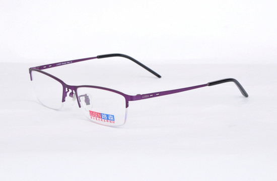 紫色半框眼镜