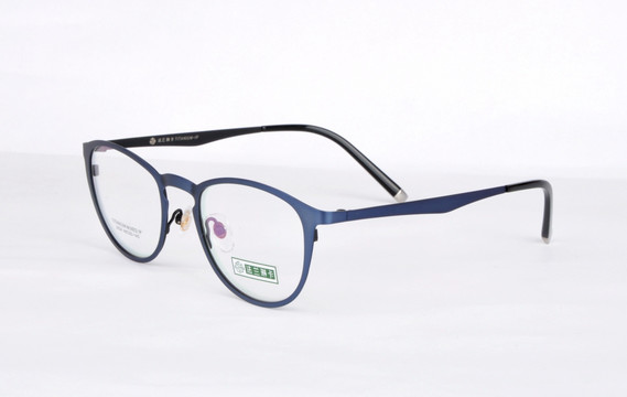 蓝色眼镜 镜架 金属眼镜