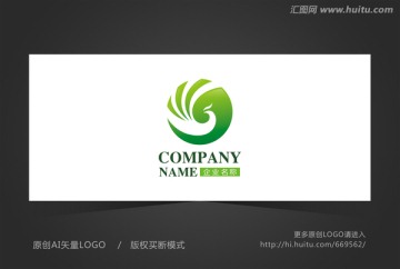鳳凰標(biāo)志 綠色logo