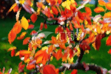吉祥樹抽象油畫