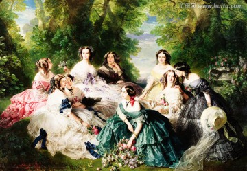 贵族优雅女性油画