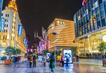 上海南京路步行街夜景