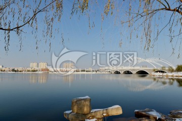 金水湖雪景