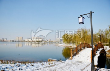 金水湖雪景