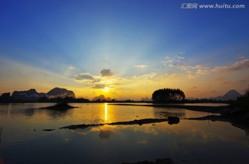 云彩彩霞 湖泊风景