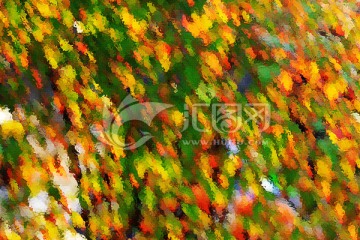 秋天抽象油畫