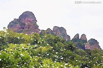 水彩风景 广东五指石旅游区写生