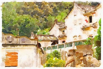 梅州橋溪古韻民居寫生