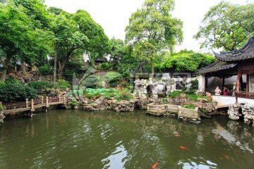 上海豫园大假山荷花池水景