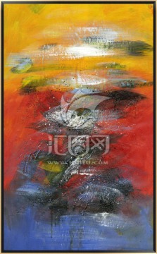 抽象油畫(huà) 玄關(guān)背景墻 端景壁畫(huà)