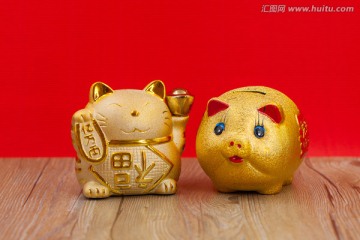 招财猫 金猪