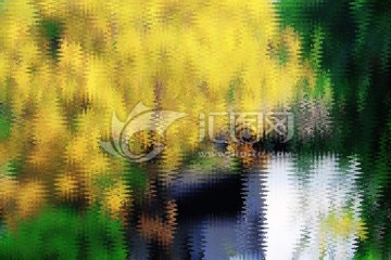 發(fā)財(cái)樹抽象油畫