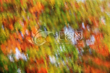 秋天抽象油畫
