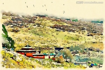 時(shí)尚水彩 裝飾畫(huà)
