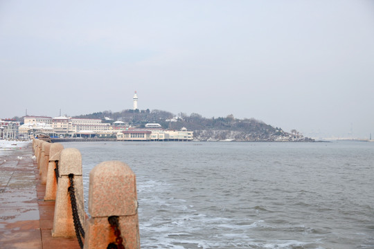 烟台山公园 海边海景