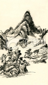 國(guó)畫(huà)山水 雨后空山
