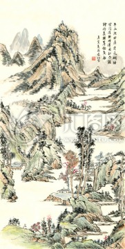 仿古山水 國畫山水