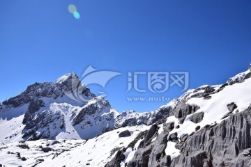 雪山 蓝天