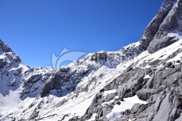 雪山 蓝天