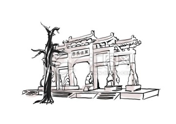 孔林水墨 水墨園林 PSD分層