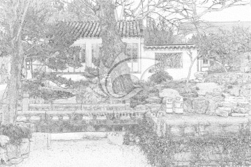 蘇州園林線描（未分層）