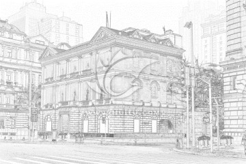 外灘老建筑線描（未分層）
