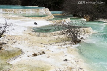 四川黄龙钙华池