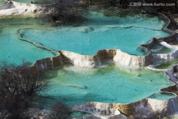 四川黄龙钙华池