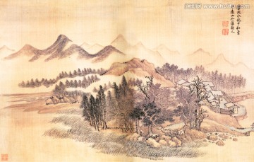 山水畫(huà) 王翬 仿古山水冊(cè)