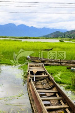 泛舟草海