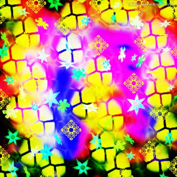 炫彩印花花紋 紡織圖案