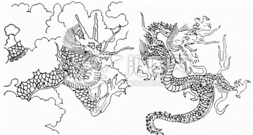 中國龍紋 雙龍紋