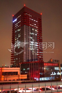上海伸大厦建筑外景夜景