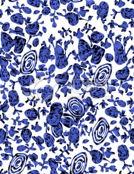 印花 背景 蓝色 花卉 花朵
