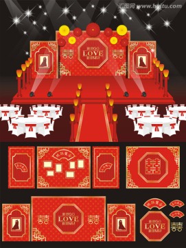 紅色主題婚禮