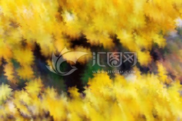 發(fā)財(cái)樹抽象油畫