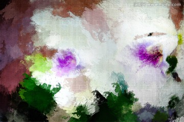 歐美油畫 抽象花卉裝飾畫