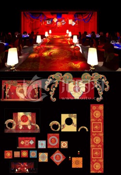中式红色民族风主题婚礼