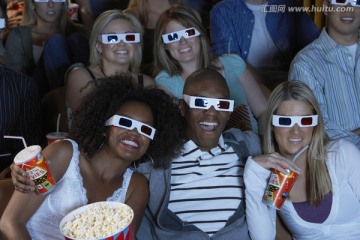 观众看3D电影