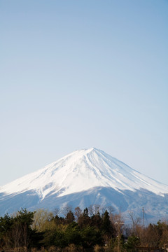 从河口湖看到的富士山