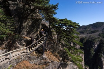 西海大峡谷 栈道 步道 游人