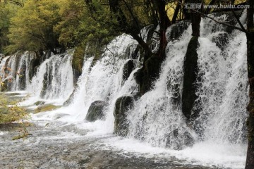 九寨沟箭竹海瀑布