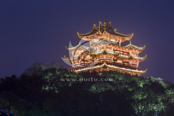 杭州城隍阁夜景