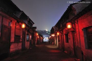 绍兴书圣故里古街夜景