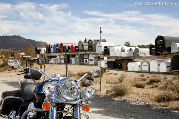 沙漠邮箱 摩托车