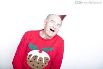帶圣誕帽的老人