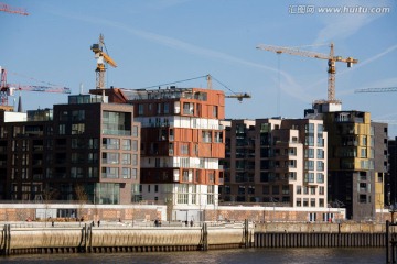 汉堡港的新建筑