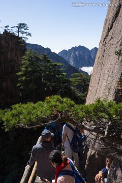 西海大峡谷 栈道 步道 游人