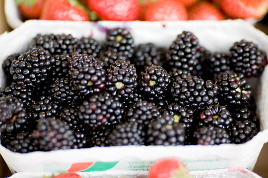 市场上的黑莓